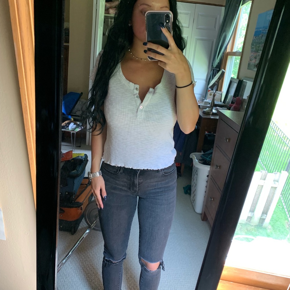 Plain white top